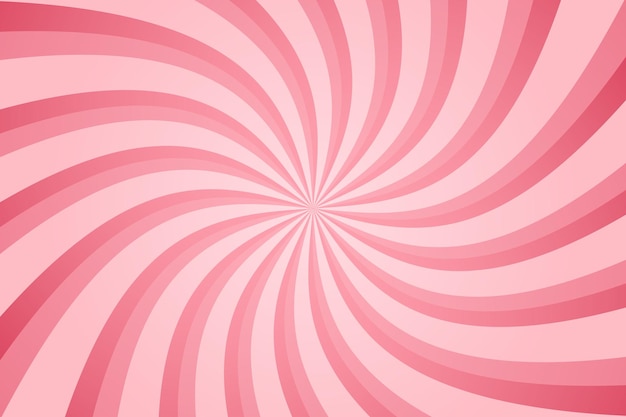 El remolino vectorial de caramelos de crema rosa El fondo de la explosión solar de color caramelo
