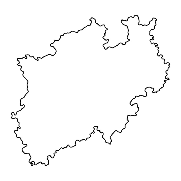 Renania del Norte-Westfalia mapa ilustración vectorial