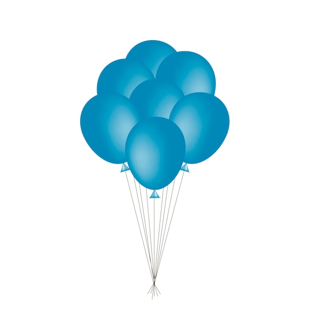 Render 3D de un globo volador. Vector