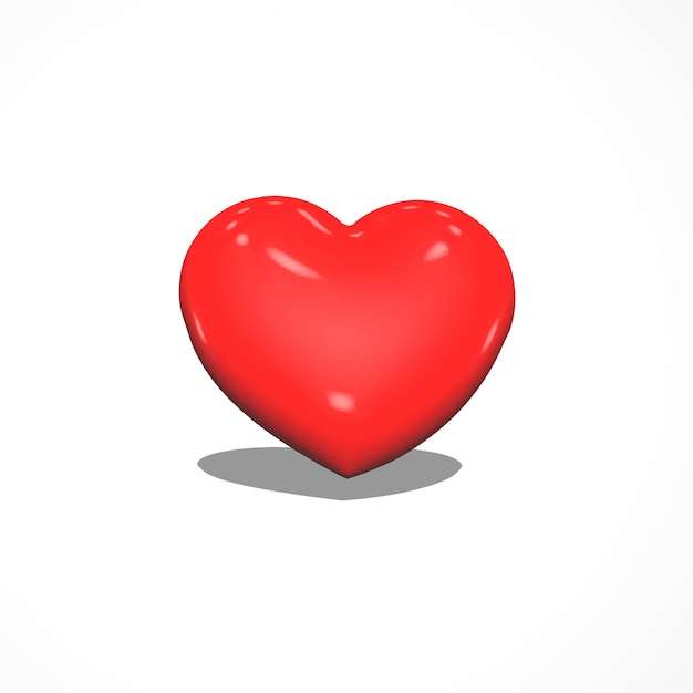 Vector render de icono 3d de amor