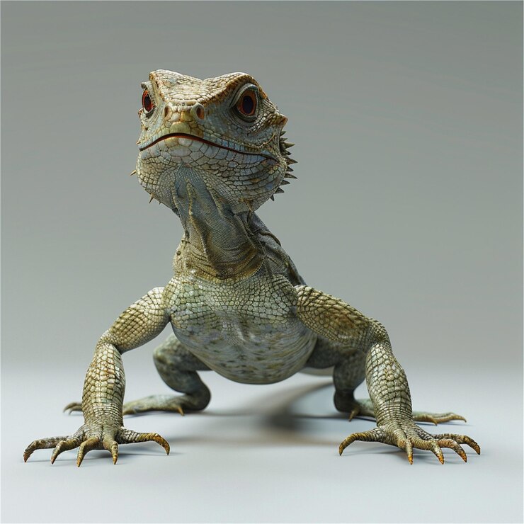 Vector renderizado en 3d del modelo de dinosaurio juvenil