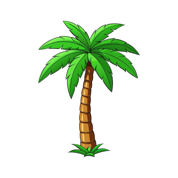 Renderizado en 3D de una palmera hermosa y realista