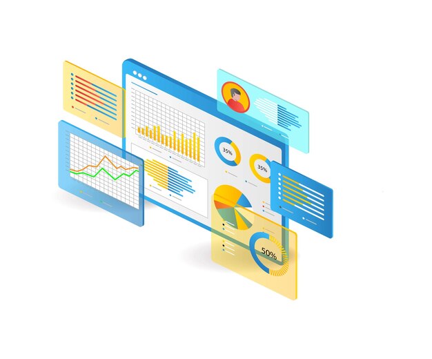 Vector rendimiento del tablero de análisis de datos