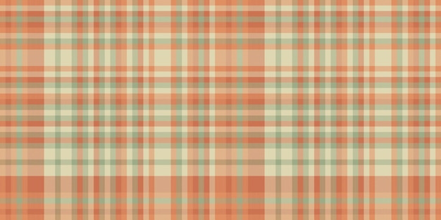 Rendimiento tartan sin costuras cheque dama patrón de cuadros textil descuento vector de textura de tela de fondo en colores naranja y claro