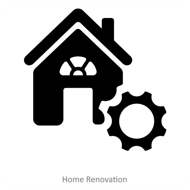 Renovación del hogar y concepto de icono de la casa