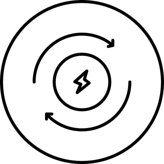 Vector renovación de la imagen vectorial del icono se puede utilizar para la batería y la energía