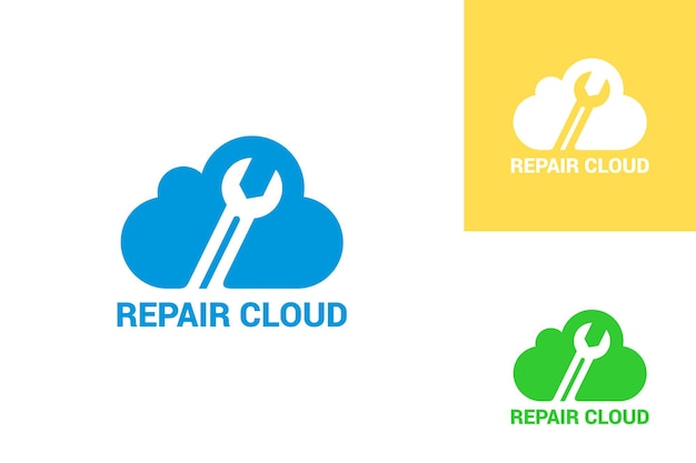 Reparación de diseño de plantilla de logotipo en la nube