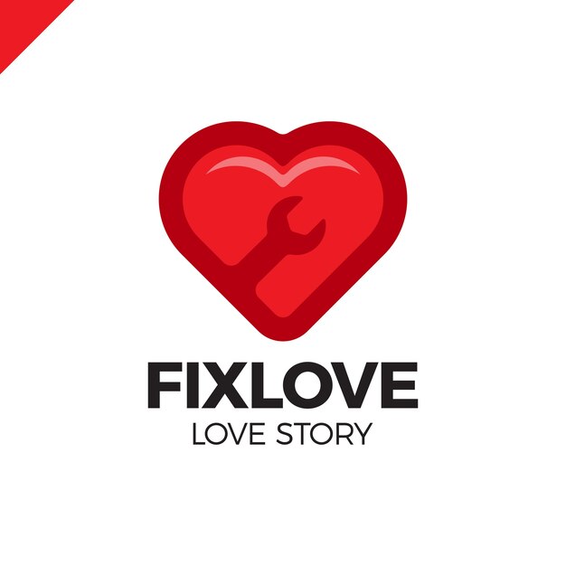 Reparación Love Logo Design Element