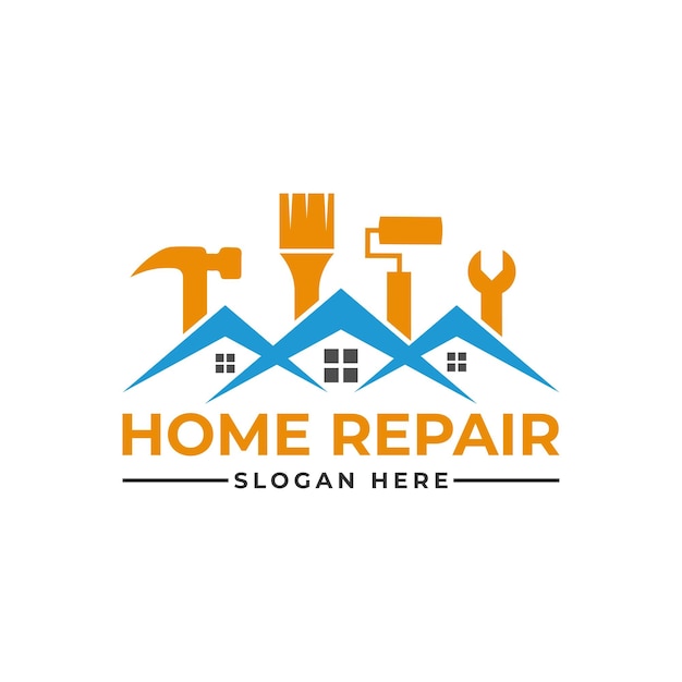 reparación de viviendas, techado, pintura, construcción, personal de mantenimiento, diseño de logotipos de remodelación