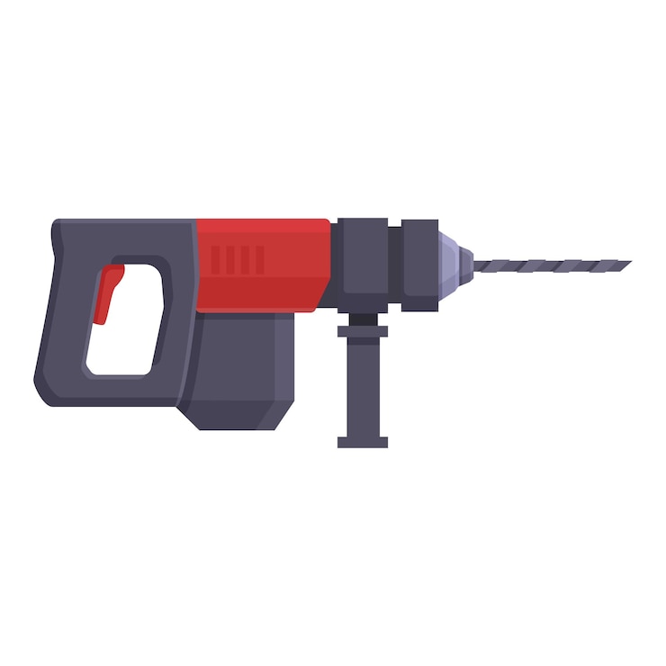 Vector reparar el martillo eléctrico icono vector de dibujos animados equipo de objeto
