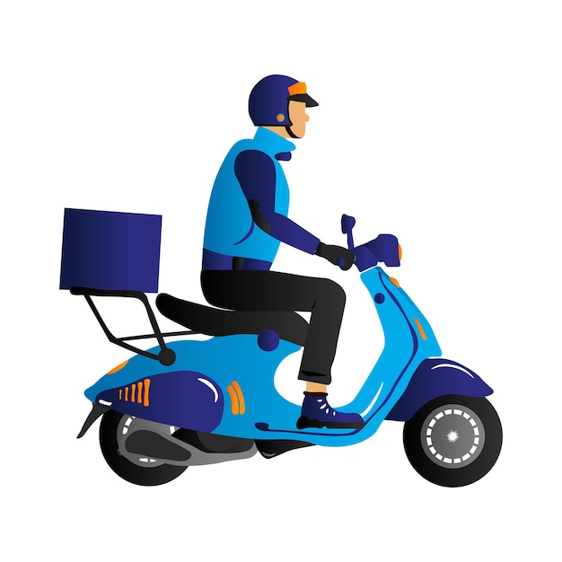 El repartidor de comida en scooter.