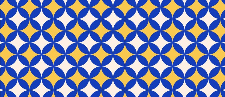 Repetición de formas circulares geométricas de elementos brillantes Patrón sin costura
