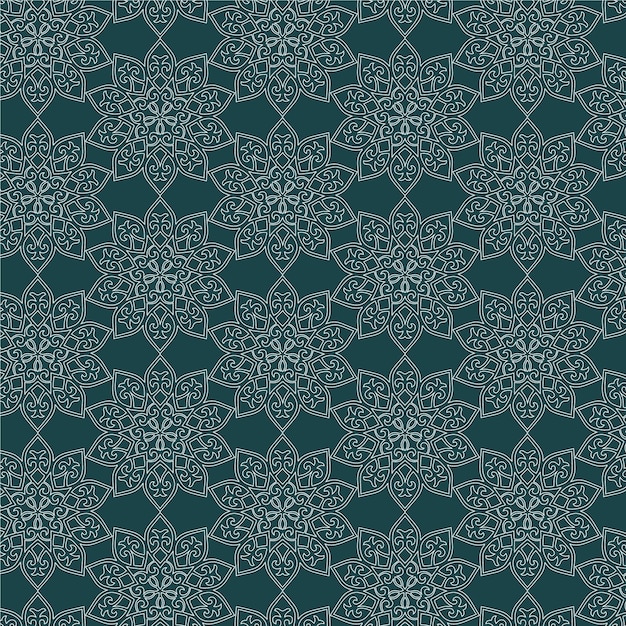 Repetición del patrón del mandala de teal