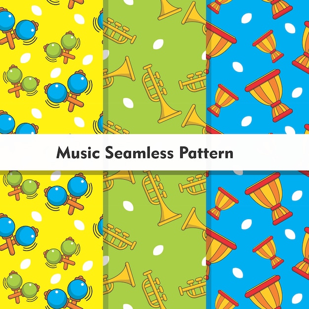 Repetición de patrones sin fisuras de música colorida