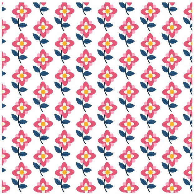 Repetición de patrones florales rosados para papelería y telas