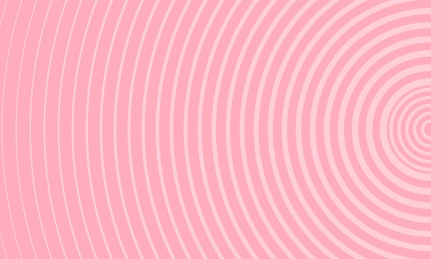 Repita la plantilla y el patrón de la línea del círculo Fondo rosa del día de San Valentín Diseño de vectores creativos