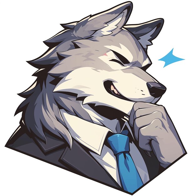 Vector un reportero lobo al estilo de las caricaturas