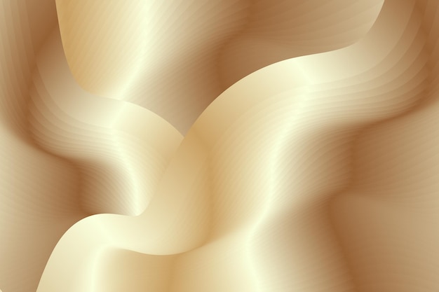 Representación 3D como duna de arena oro líneas abstractas textura textura vector fondo