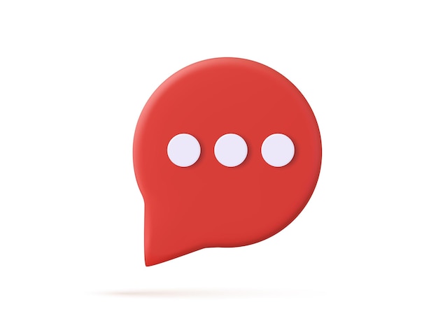 Representación de burbujas de chat 3d. burbuja de habla 3d. Cuadro de chat, cuadro de mensaje. Red 3D. Concepto de comunicación de redes sociales. ilustración vectorial