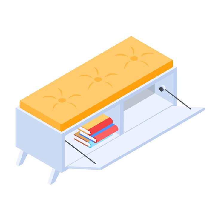 Vector representación de muebles para el espacio de trabajo