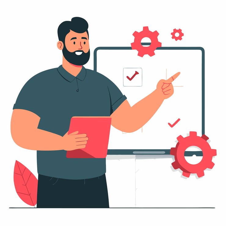 Vector representación visual de los conceptos de la metodología ágil en el desarrollo de software
