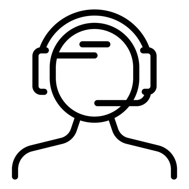 El representante de servicio al cliente está hablando en un auricular.