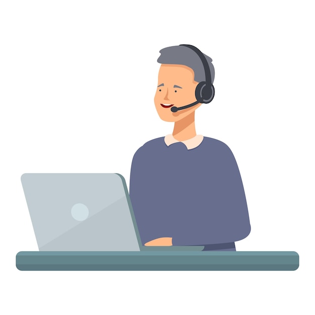 Representante de servicio al cliente que trabaja en el escritorio