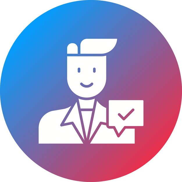 Representante de ventas Imagen vectorial de icono femenino Se puede utilizar para profesiones