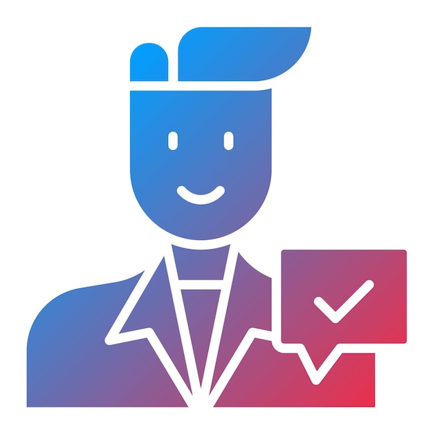 Representante de ventas Imagen vectorial de icono femenino Se puede utilizar para profesiones