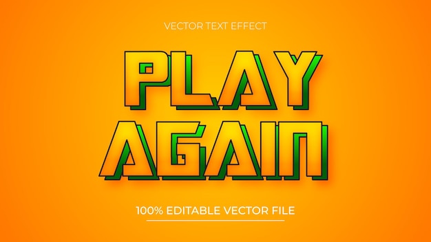 Reproduce de nuevo el efecto de texto editable vectorial 3D para el juego de gradiente verde y naranja