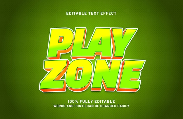 reproducir el efecto de texto editable de la zona en el estilo de texto feliz y alegre