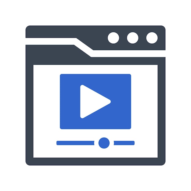 Reproducir el icono de la interfaz de vídeo