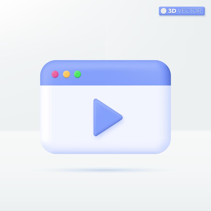 Vector reproducir icono símbolos botón de música reproducir video o transmisión de audio concepto multimedia 3d vector aislado diseño de ilustración pastel de dibujos animados estilo mínimo puede usarse para diseño ux ui anuncio impreso