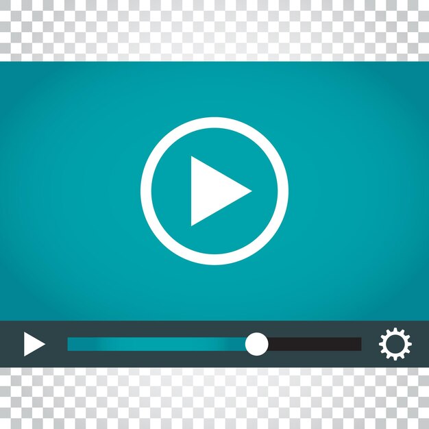 Reproducir icono vectorial Reproducir ilustración de video en estilo plano Pictograma de concepto de negocio sencillo en fondo aislado