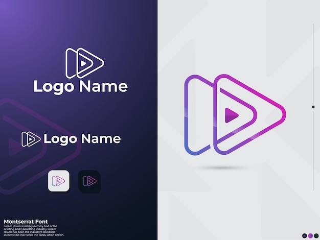 Reproducir plantilla de diseño de logotipo de música