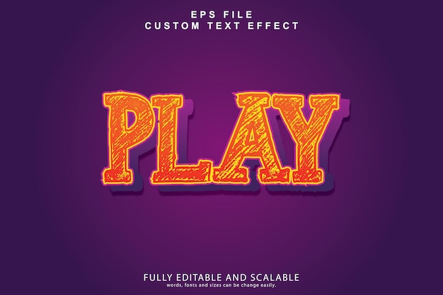 Reproducir plantilla de efecto de texto 3d