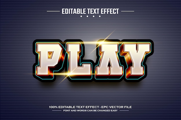 Reproducir plantilla de efecto de texto editable en 3D