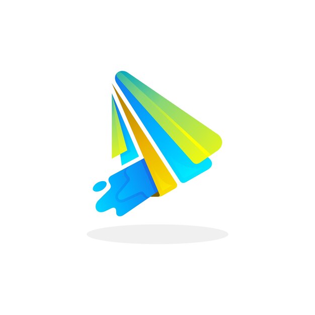 Reproducir tecnología de diseño de logotipos y logotipos modernos de iconos coloridos