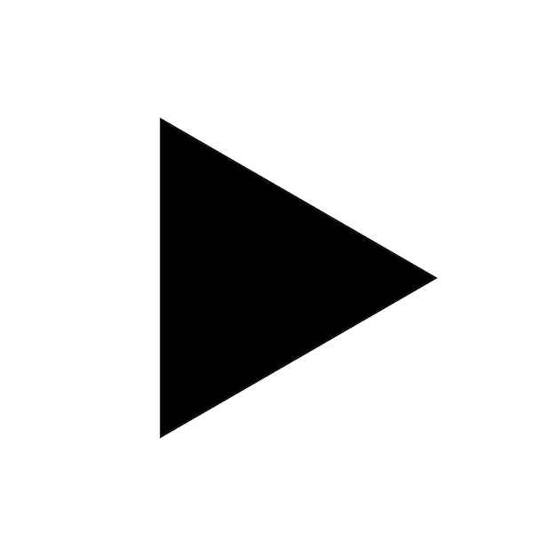Reproducir vídeo o reproducir icono plano de medios para aplicaciones y sitios web Vector
