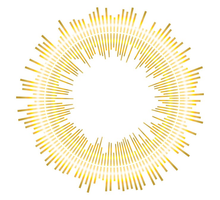 Vector reproductor de música de ecualizador circular de color aislado06