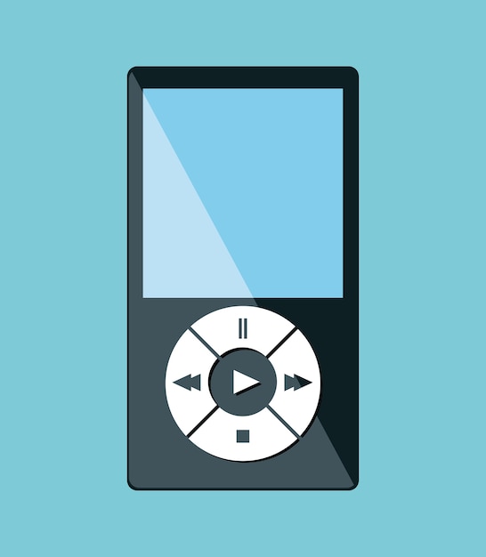 Vector reproductor de música mp3 icon