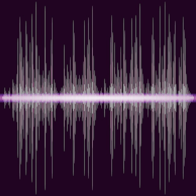 Vector reproductor de música de pulso logotipo de onda colorida de audio elemento de ecualizador de vector símbolo de diseño aislado
