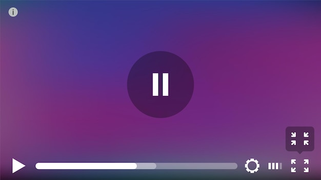 Reproductor de video web Servicio de transmisión de alta resolución Ilustración vectorial