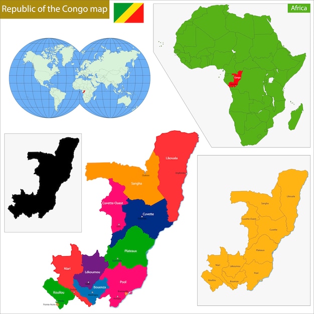 Vector república del congo