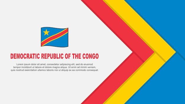 República Democrática Del Congo Bandera Diseño De Fondo Abstracto Dibujos Animados