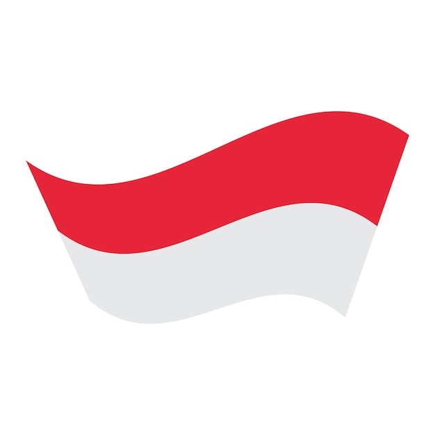 República de Indonesia bandera iconvector ilustración diseño de logotipo