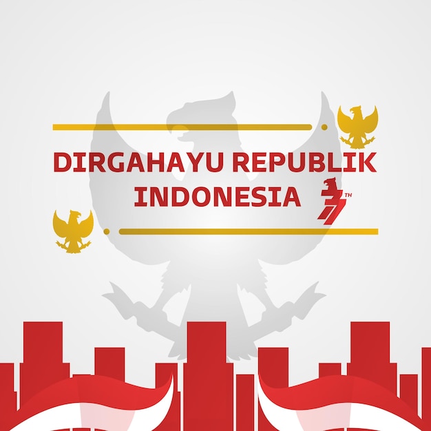 República de indonesia día de la independencia 77 tahun indonesia merdeka