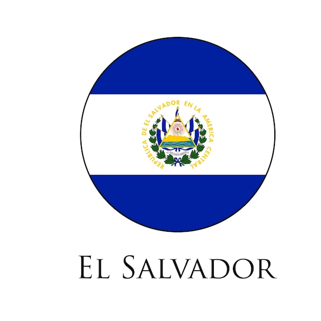 Vector de la república de el salvador