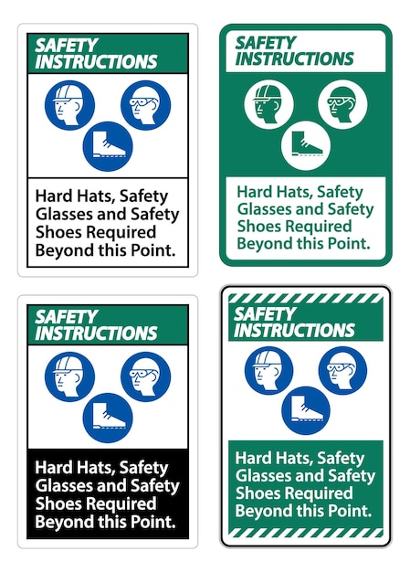 Se requieren gafas de seguridad y zapatos de seguridad más allá de este punto con el símbolo de EPI.