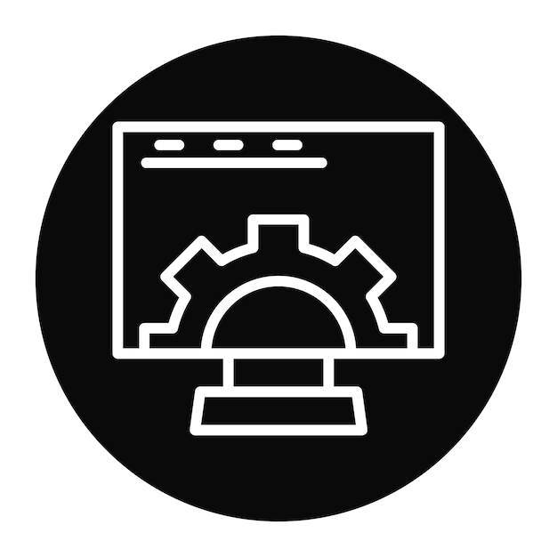 Requisitos del sistema Imagen vectorial del icono Se puede utilizar para el desarrollo de juegos